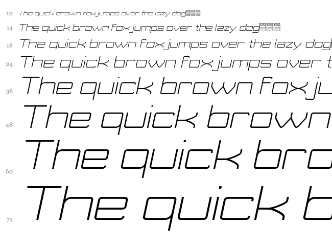 Move-X font waterfall